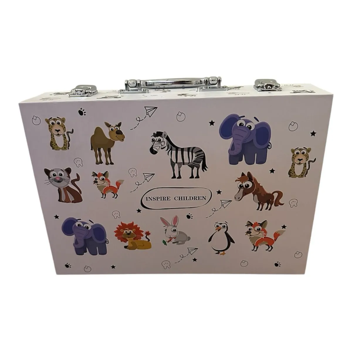 GENERICO - Set De Artes De 145 Colores Con Maleta De Niñas Animalitos