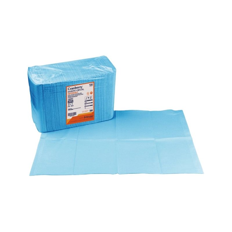 CRANBERRY - Babero odontologico protector paciente 100 unidades