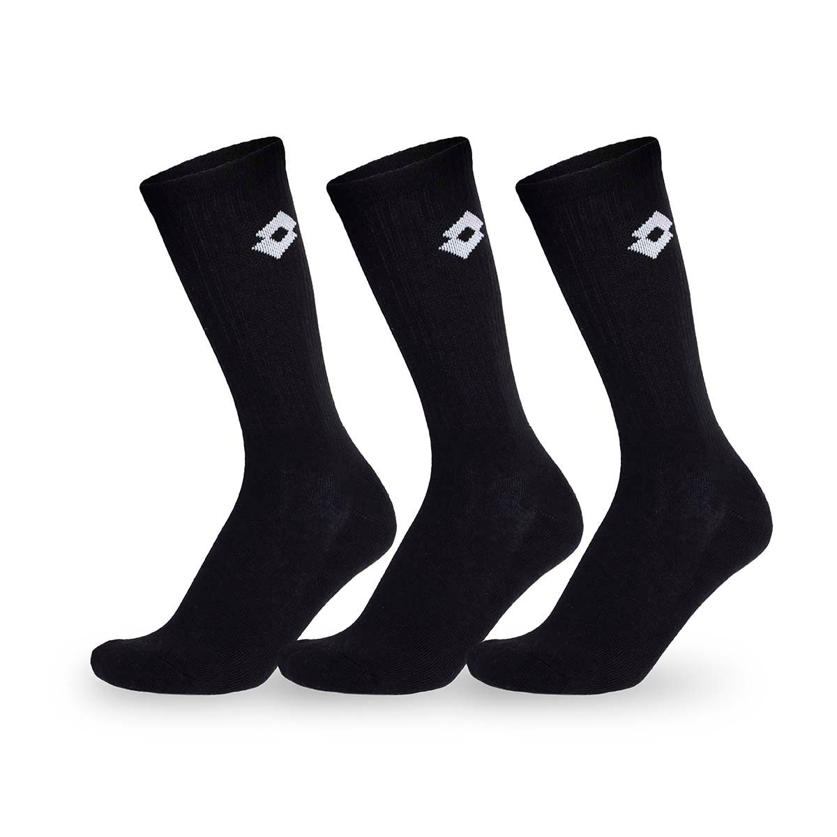 LOTTO - Calcetines Lotto Tripack Largos Negro - Unisex - Negro - 35-38