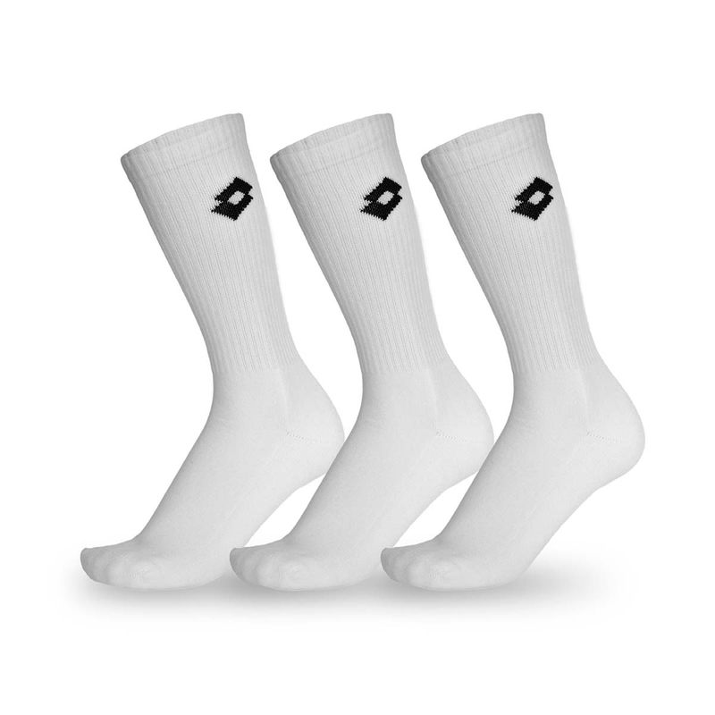 LOTTO - Calcetines Lotto Tripack Largos Blanco - Unisex - Blanco - 39-42