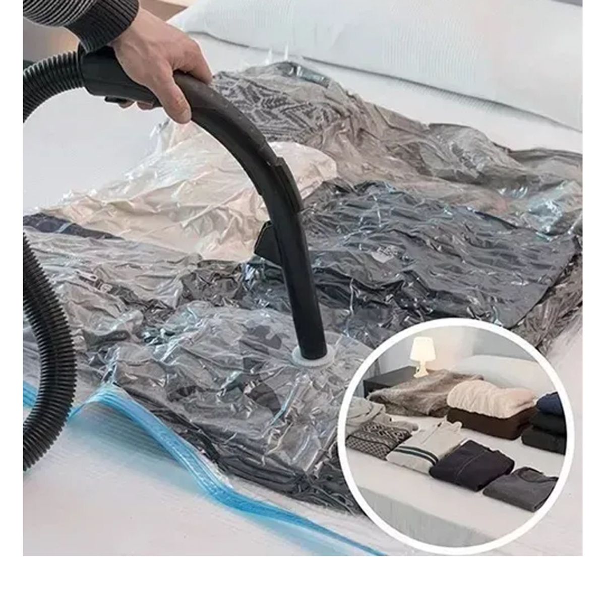 NO LOGO - Bolsas Al Vacio Ropa Bolsas Para Guardar Ropa 80x60 Pack X 3