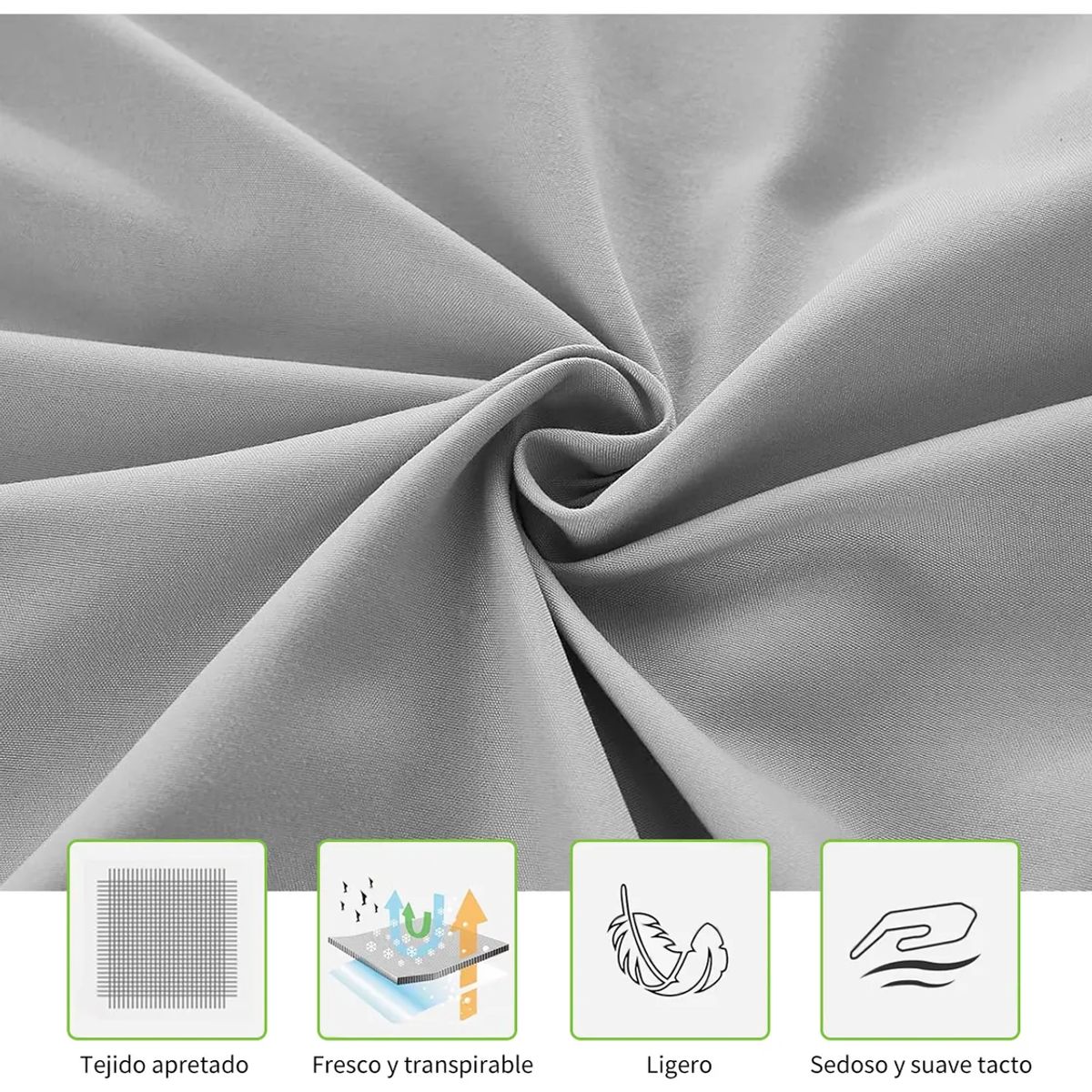 SUPERCENTER - Juego De Sabanas 2 Plazas 4 Piezas Gris