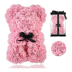 MOVI - Oso De Rosas Artificiales con Caja De Regalo Incluida Original