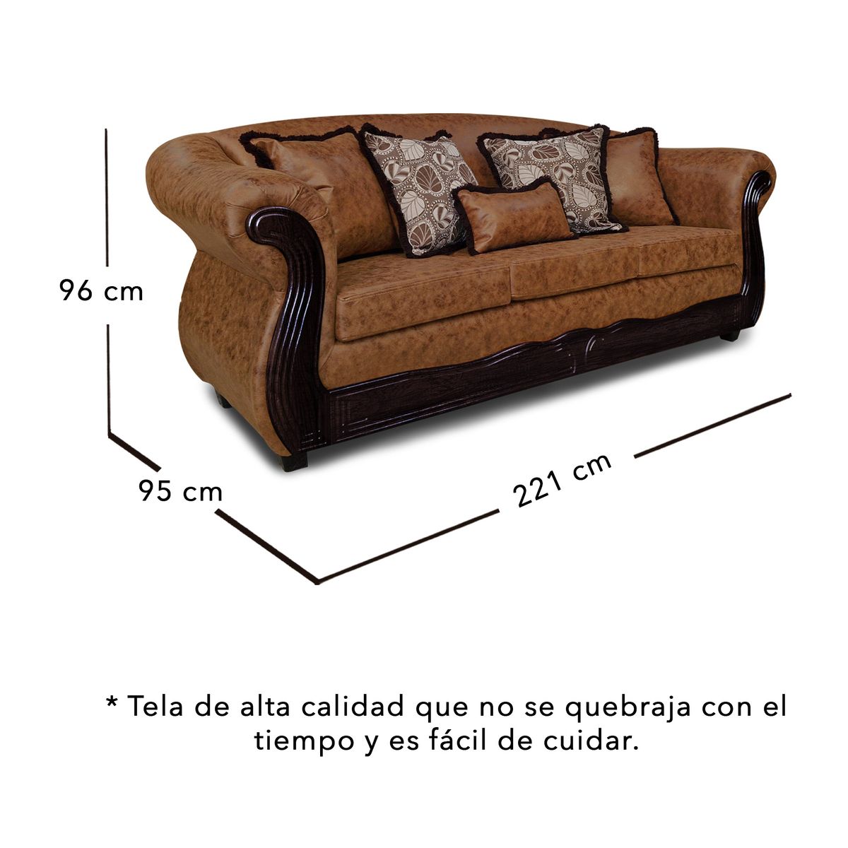 ADONIS LEUDH - Living 3+1+1 Estambul Envejecido Extra Grande Terracota Con Pelitos