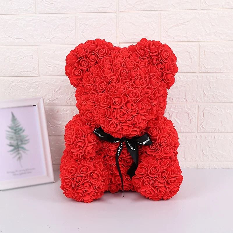 MOVI - Oso De Rosas Artificiales con Caja De Regalo Incluida Original