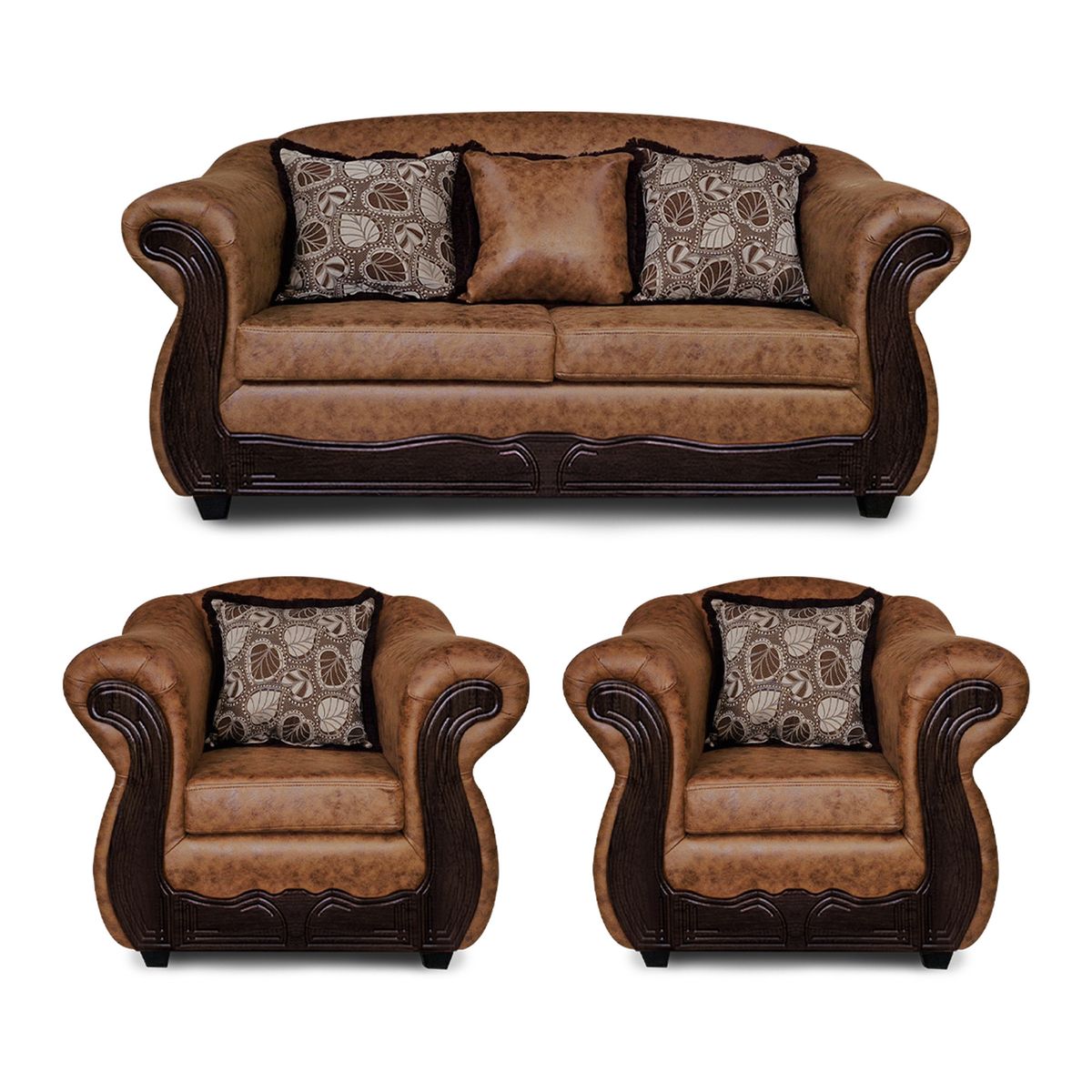 ADONIS LEUDH - Living 2+1+1 Estambul Envejecido Extra Grande Terracota Con Pelitos