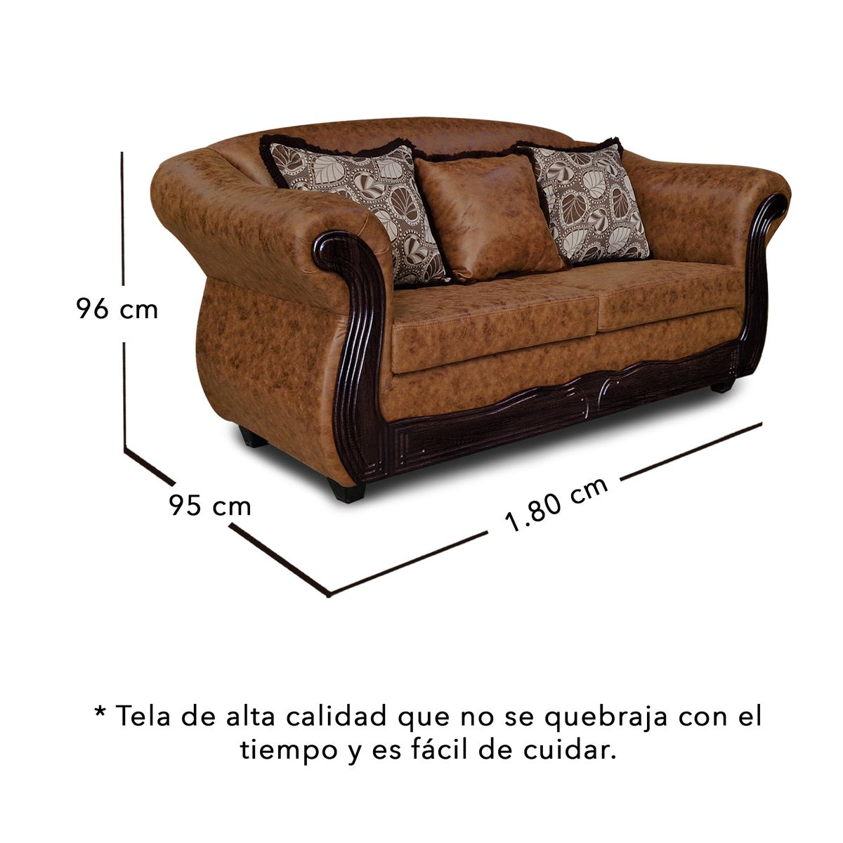 ADONIS LEUDH - Living 2+1+1 Estambul Envejecido Extra Grande Terracota Con Pelitos