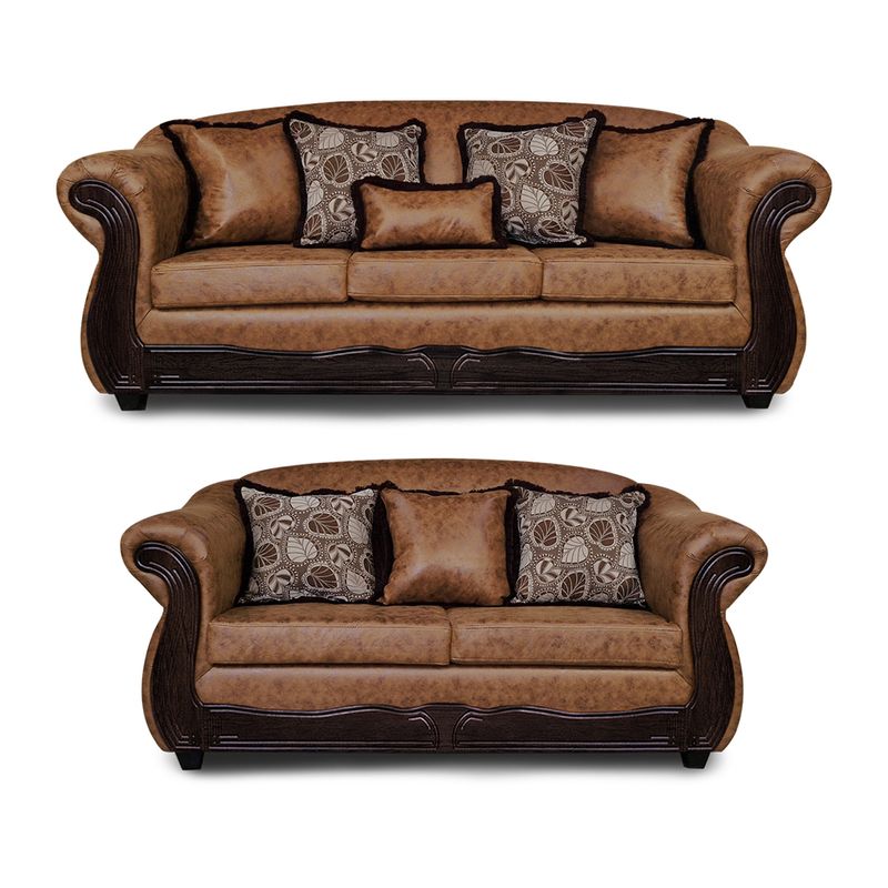 ADONIS LEUDH - Living 3+2 Estambul Envejecido Extra Grande Terracota Con Pelitos