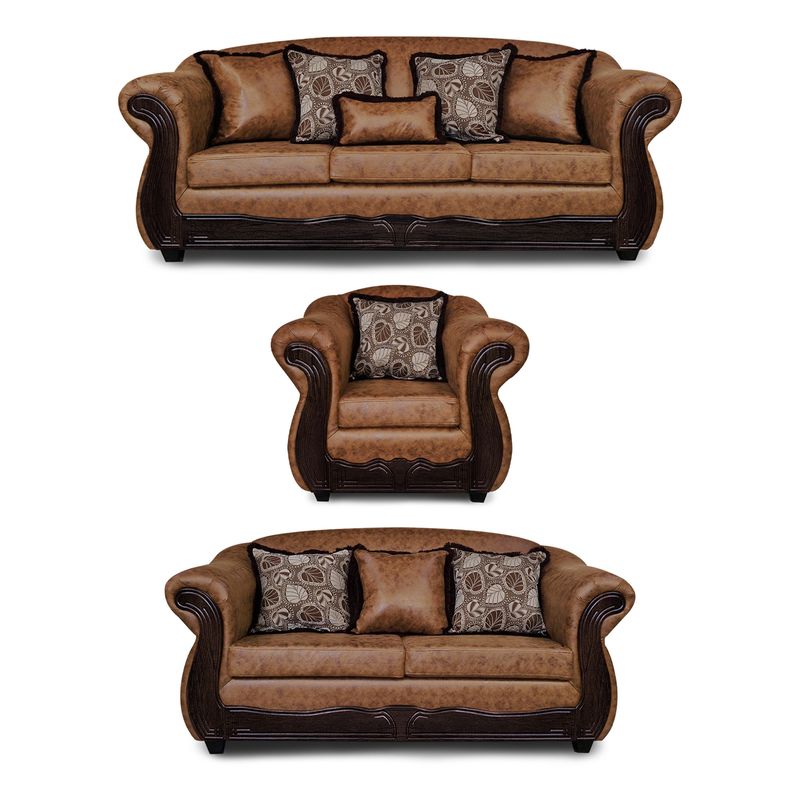 ADONIS LEUDH - Living 3+2+1 Estambul Envejecido Extra Grande Terracota Con Pelitos