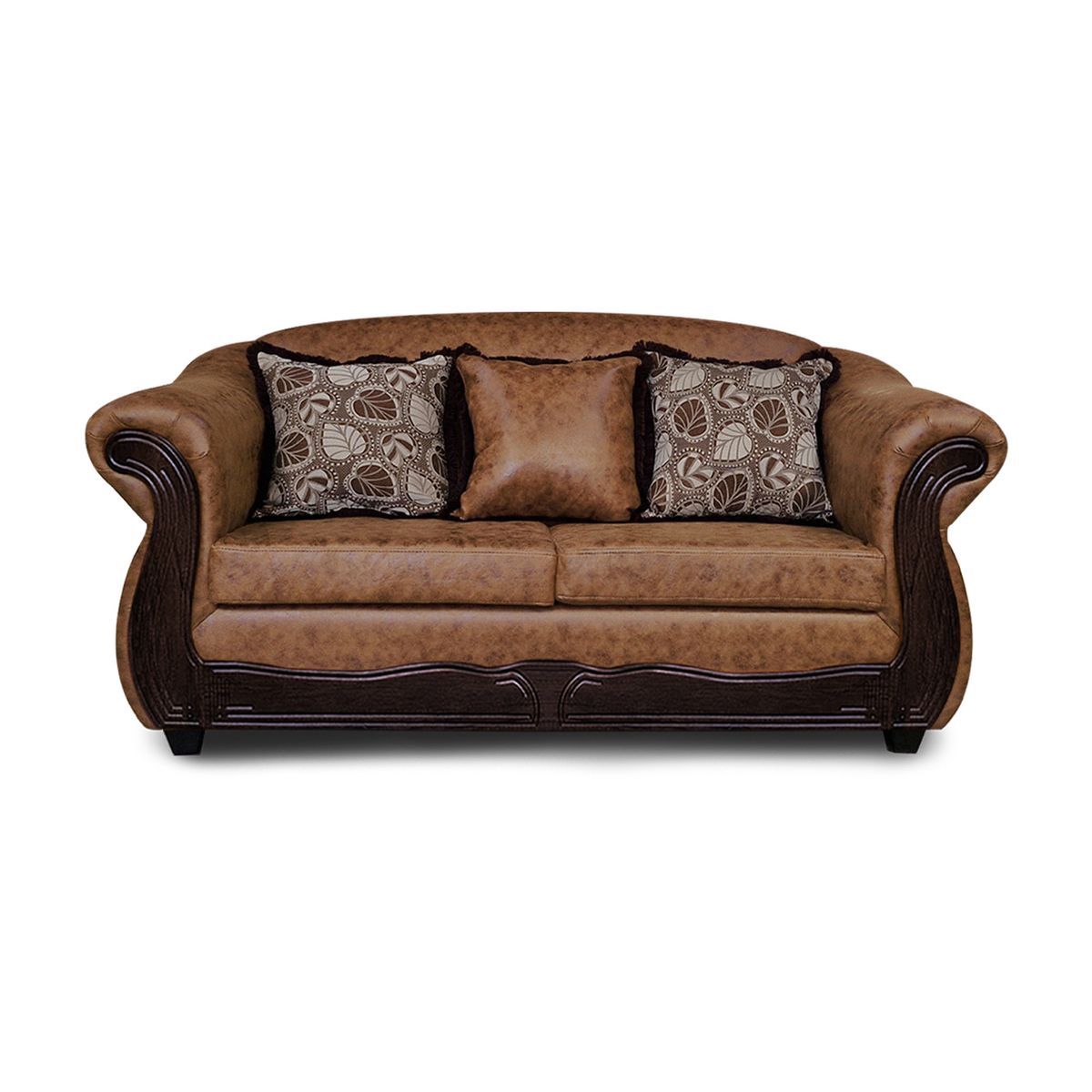 ADONIS LEUDH - Sofá 2 Cuerpos Estambul Envejecido Extra Grande Terracota Con Pelitos