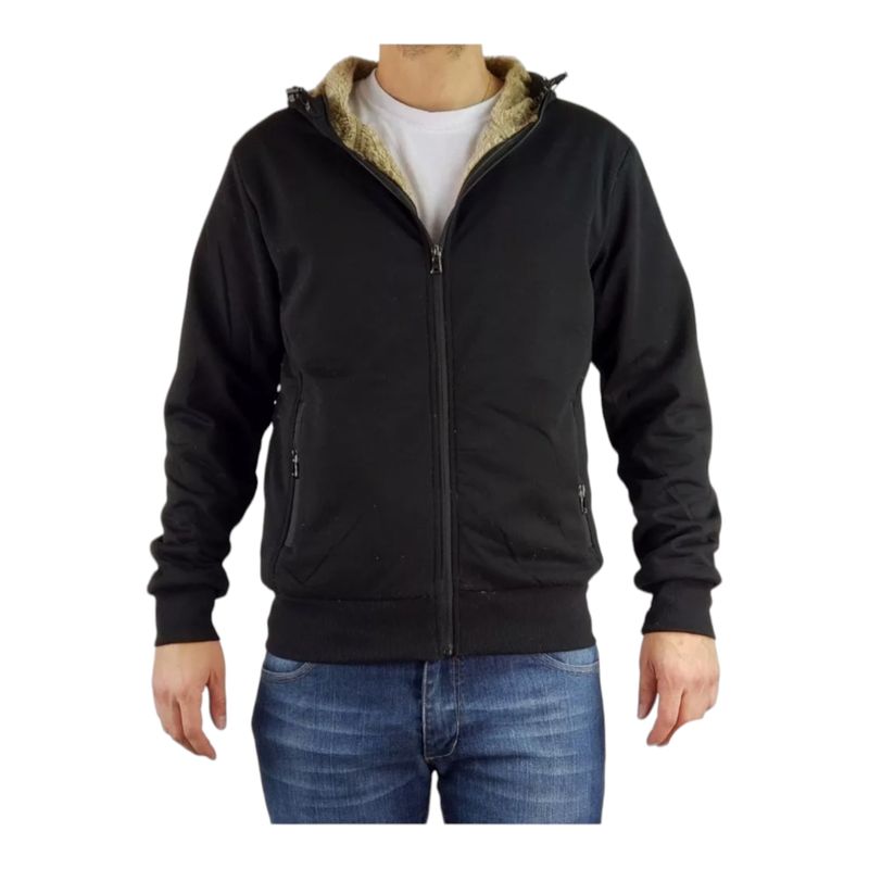 HERIEL - Polerón Hombre Forrado En Chiporro Con Gorro