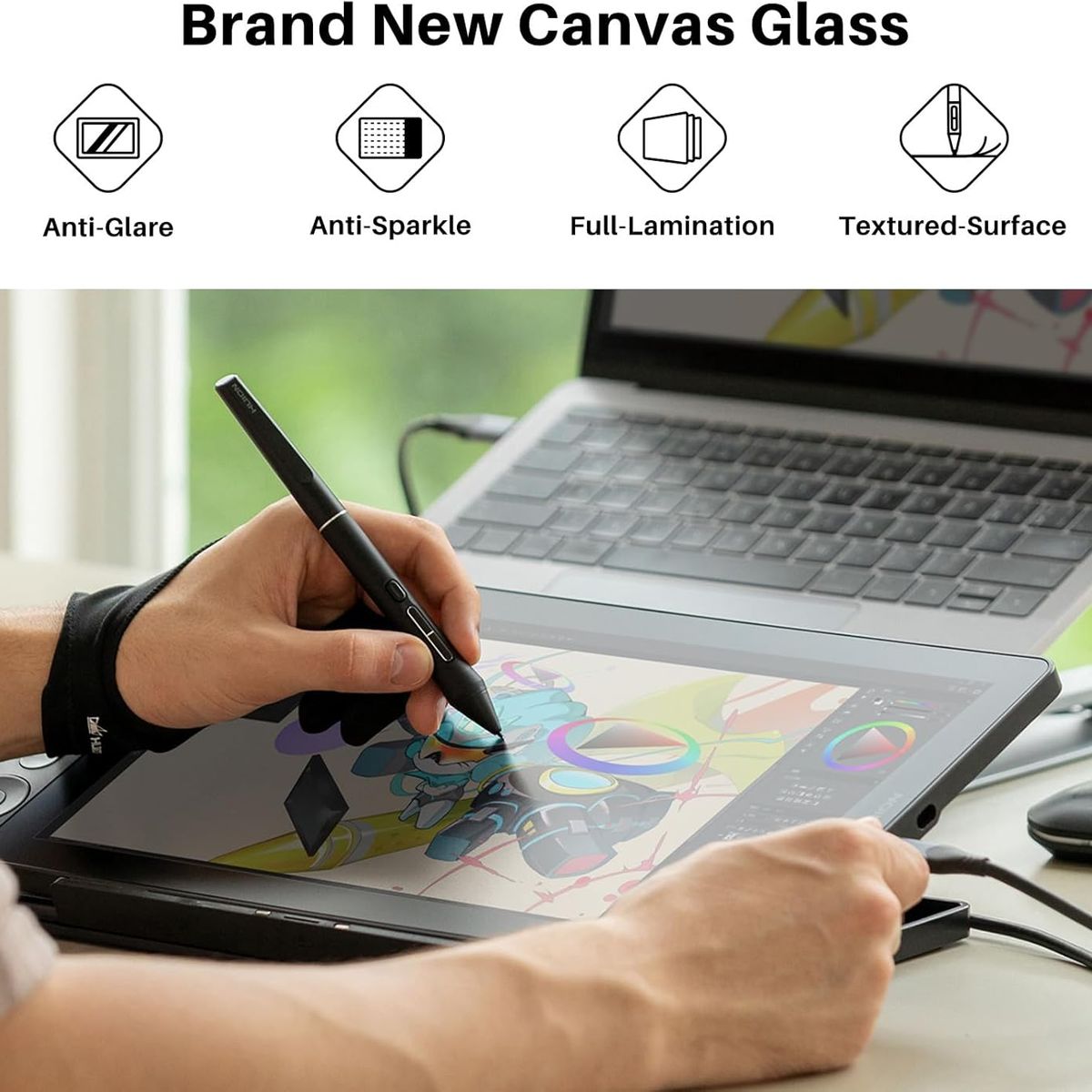 HUION - Tableta Gráfica Digitalizadora HUION Kamvas 13 Gen3 con Pantalla