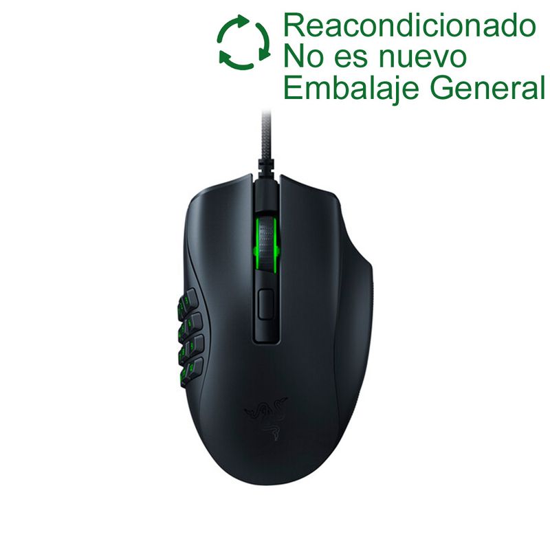 RAZER - Razer Gamer Mouse Naga X Wired Reacondicionado SemiNuevo-Negro