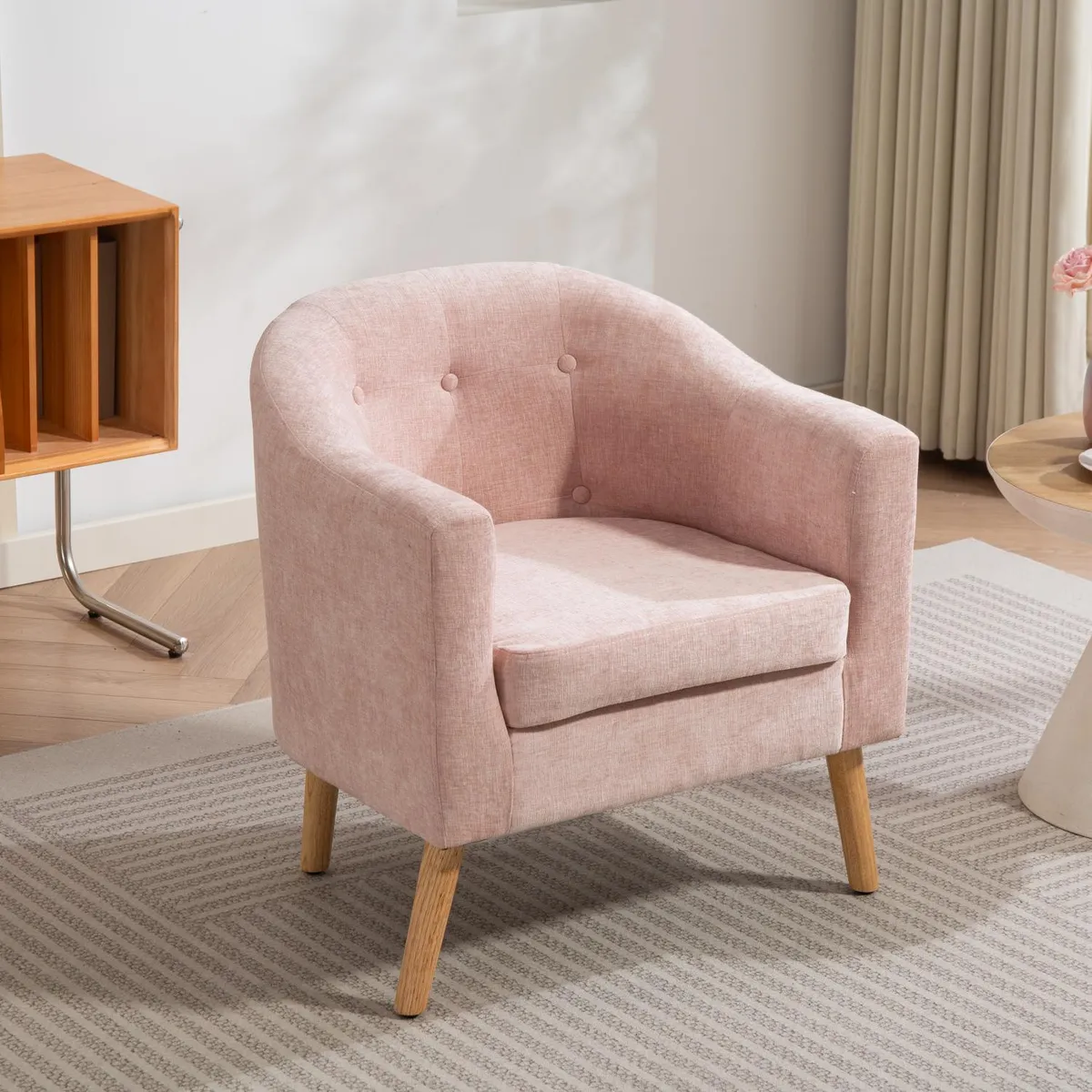 ELEMENT DESIGN - Poltrona 70x60x77CM para Dormitorio Apartamento Oficina Rosa