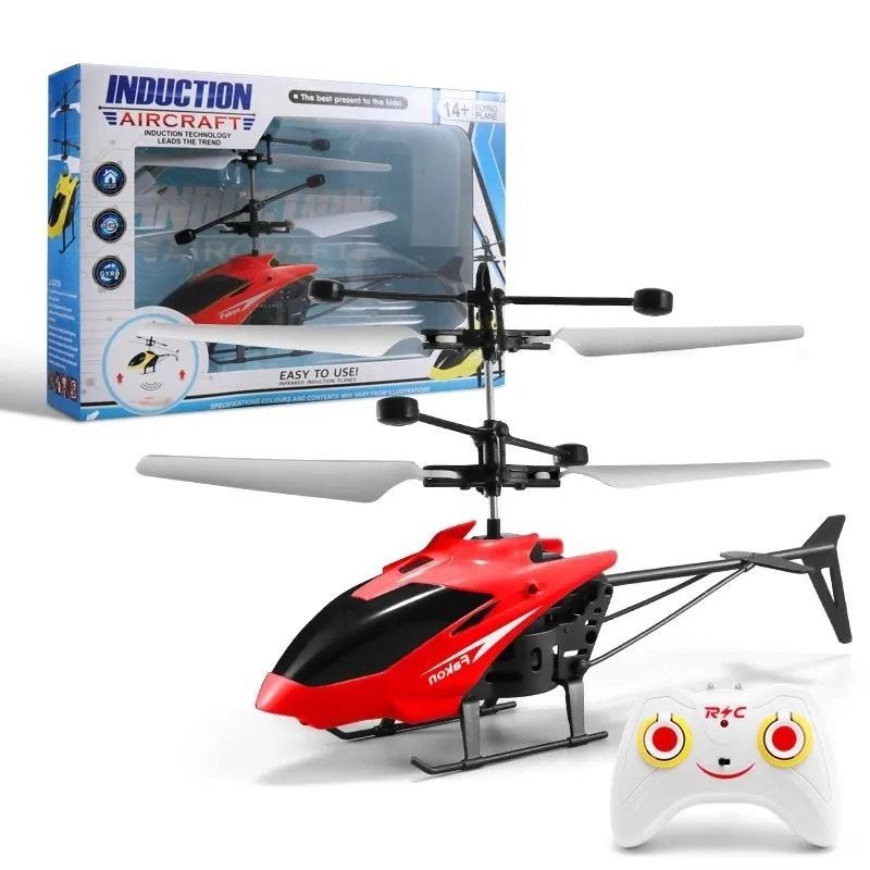 TIOZONEY - helicóptero de control remoto de juguete - rojo