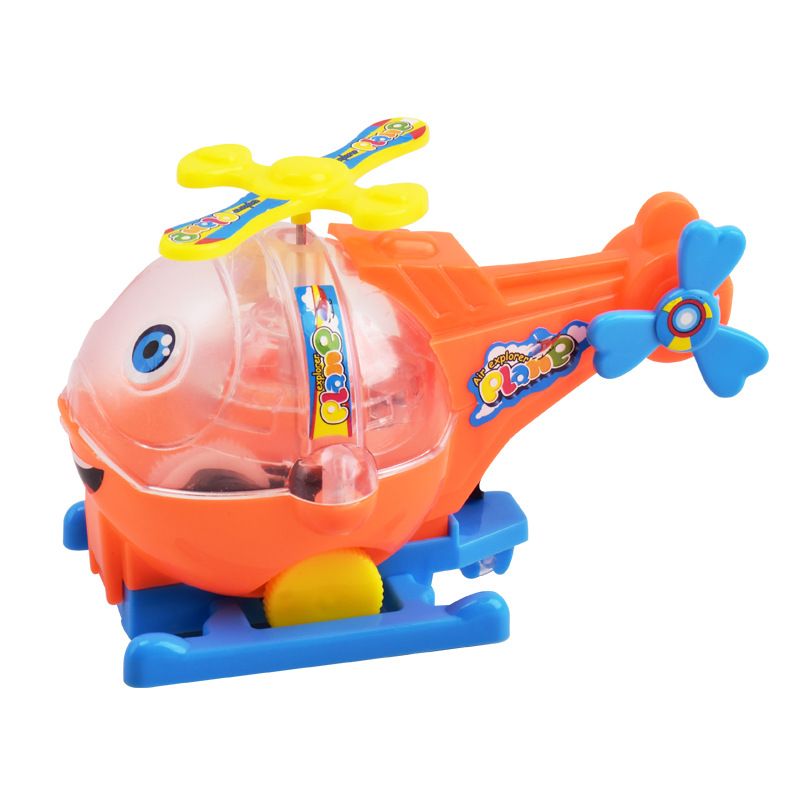 TIOZONEY - Pequeño helicóptero de juguete - naranjo