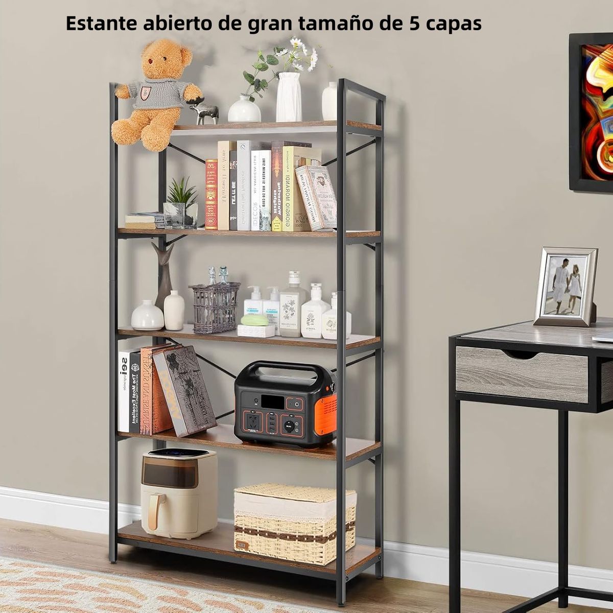 YOMYM - Estante Rivet Metal 5 Nivel(es) 180×95×30CM