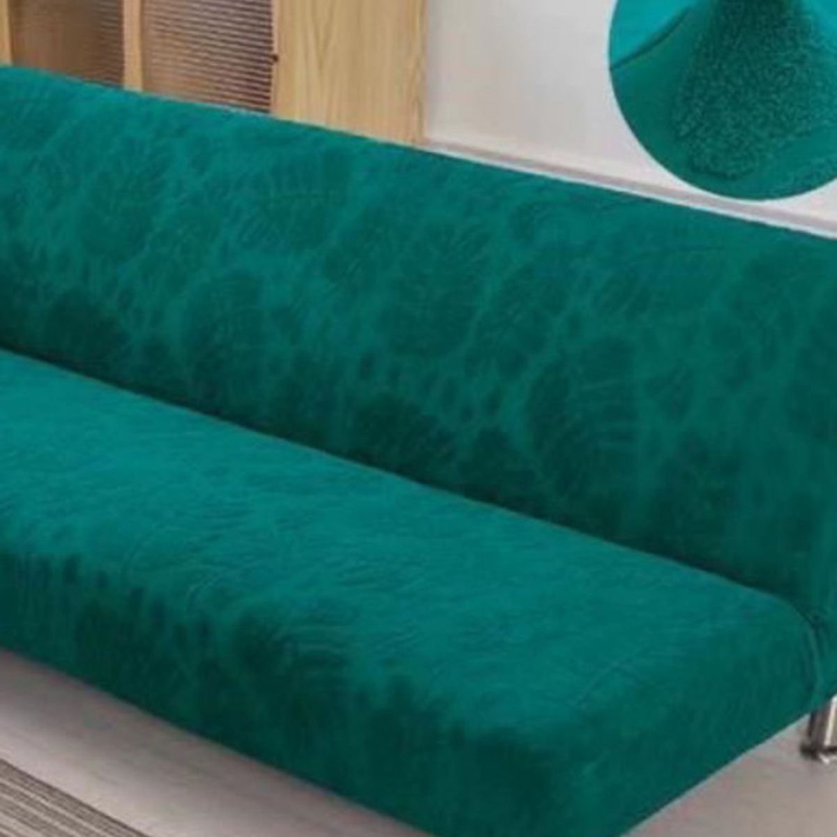 GENERICO - FUNDA DE FUTÓN ELASTICA DISEÑO HOJA VERDE