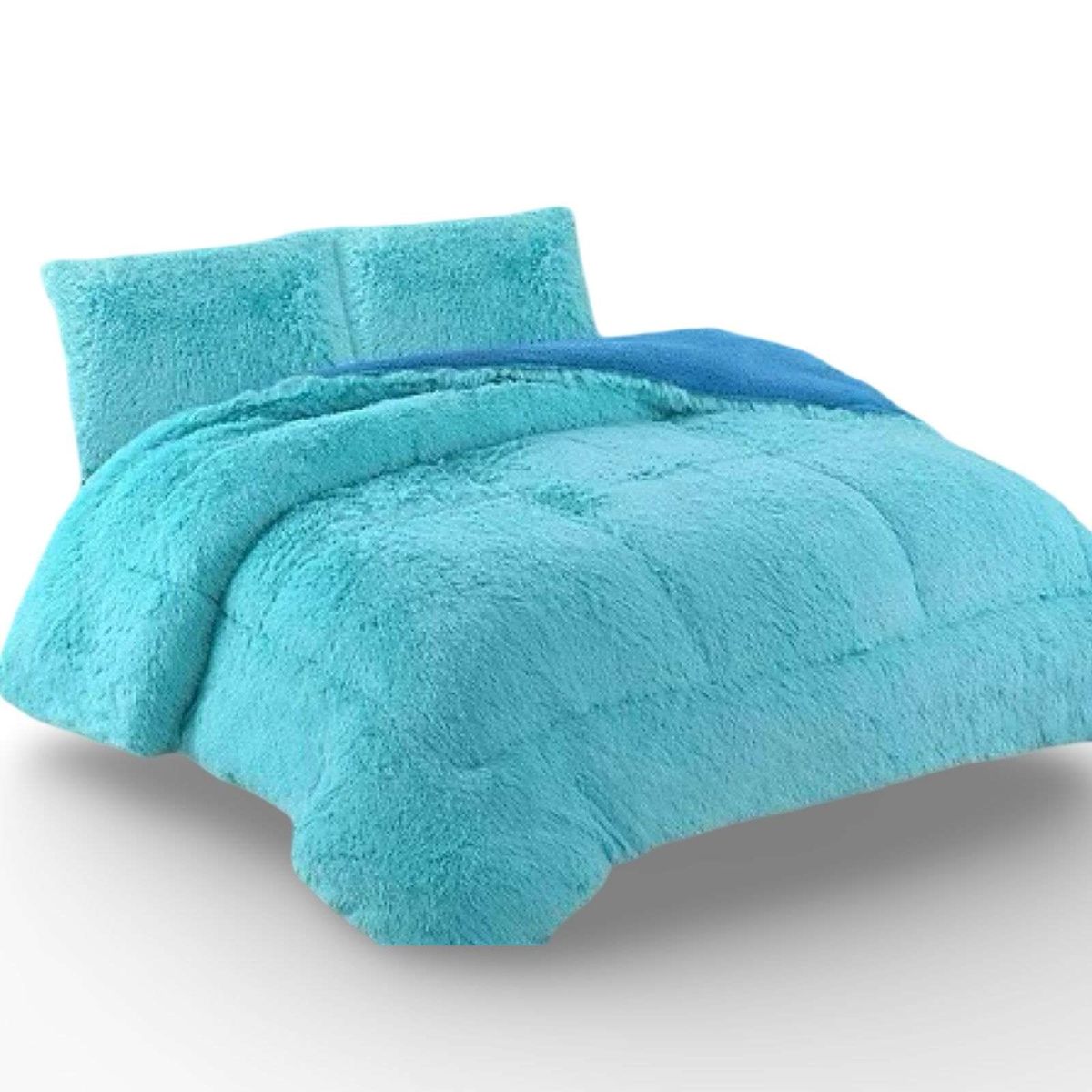 GENERICO - CUBRECAMA CON CHIPORRO PELUDO GRUESO PLAZA Y MEDIA CALIPSO