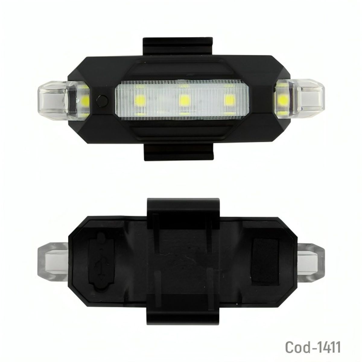 GENERICO - LUZ BICI DELANTERA 5 LED BLANCA 4 EFECTOS RECARGABLE CON USB