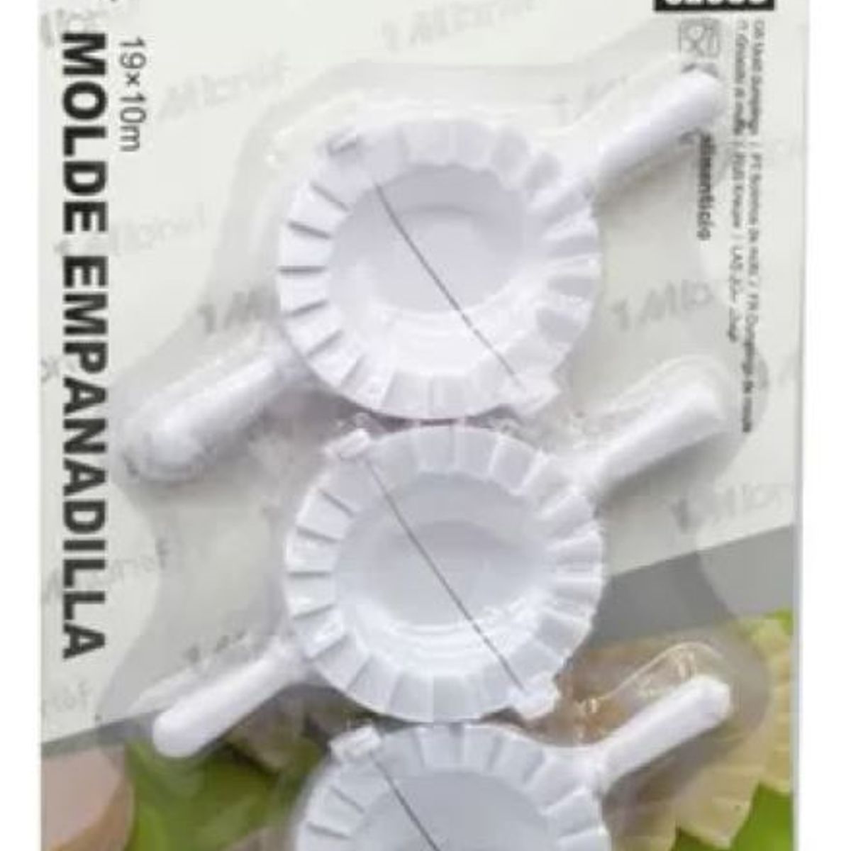 GENERICO - Set De 3 Moldes Para Empanadas 19x10 Cm