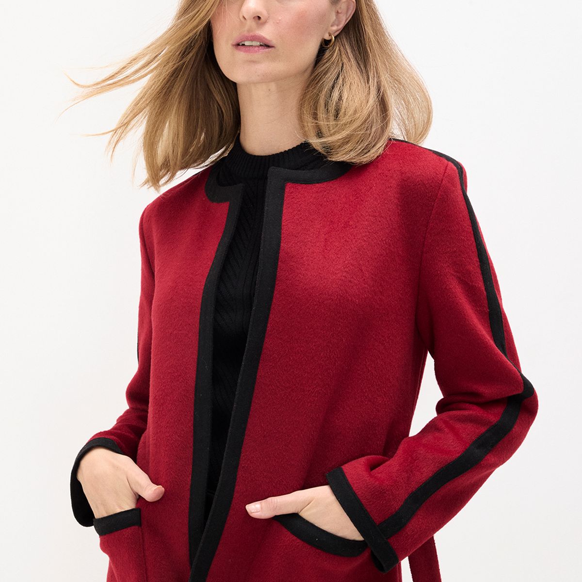 MA GRIFFE - Chaqueton Rojo Mujer Magriffe