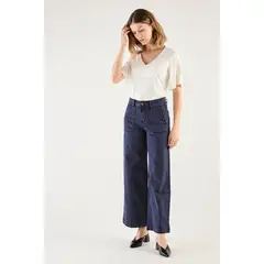 MA GRIFFE - Jeans Azul Marino Mujer Magriffe