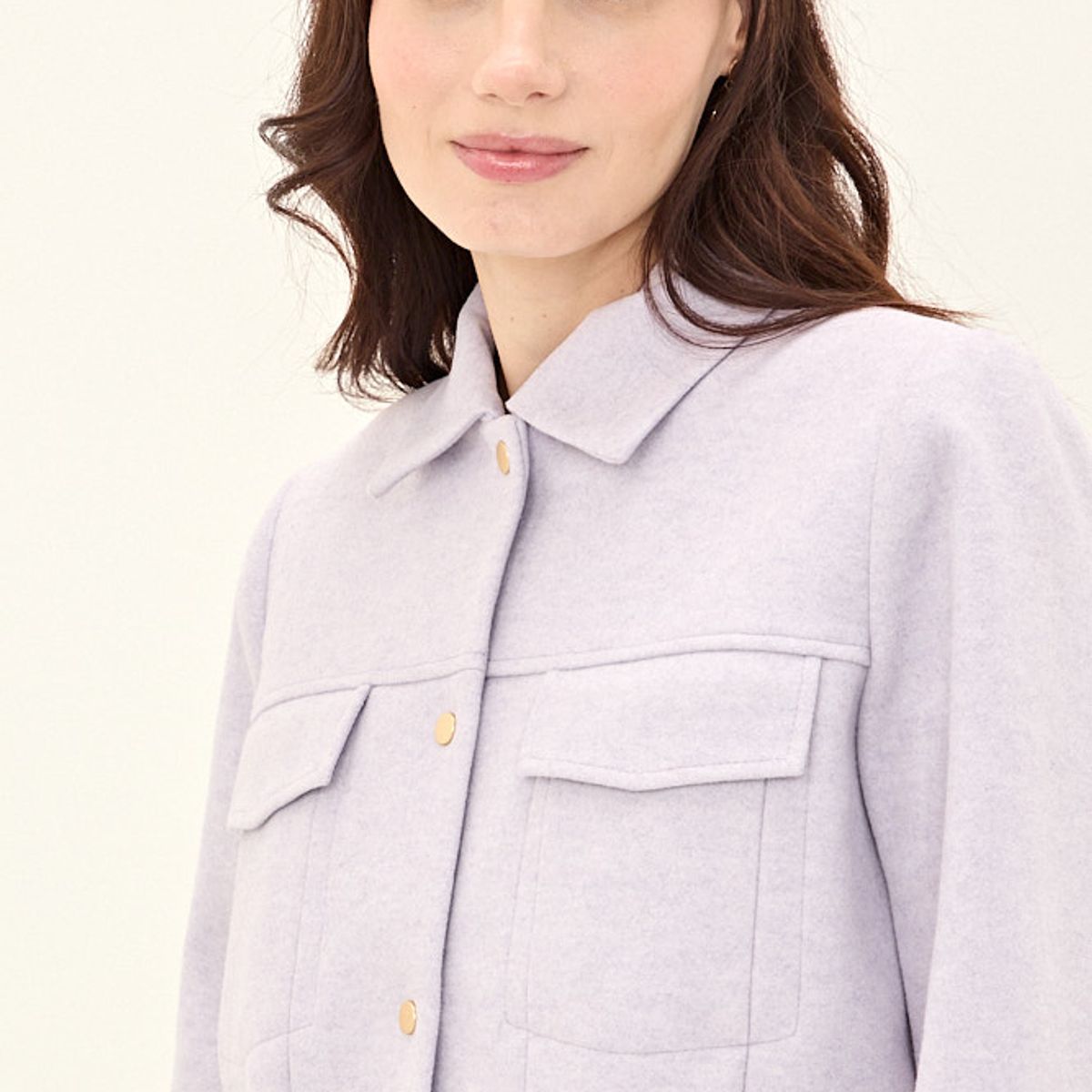 MA GRIFFE - Chaqueta Lila Medio Mujer Magriffe