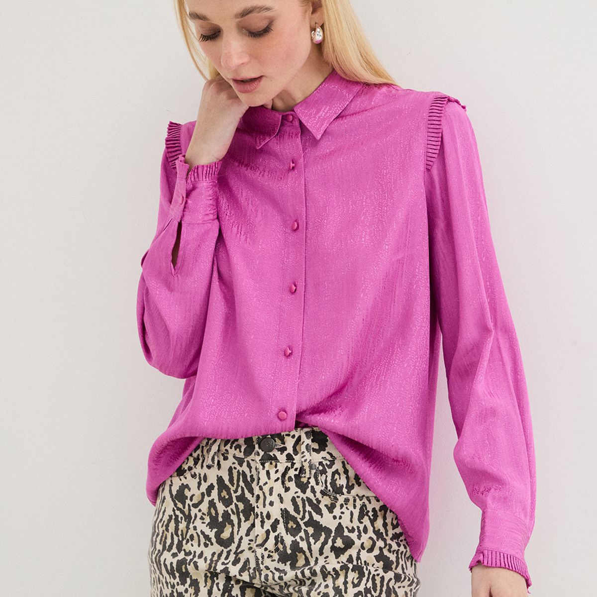 ASH - Blusa Manga Larga Morado Mujer Ash