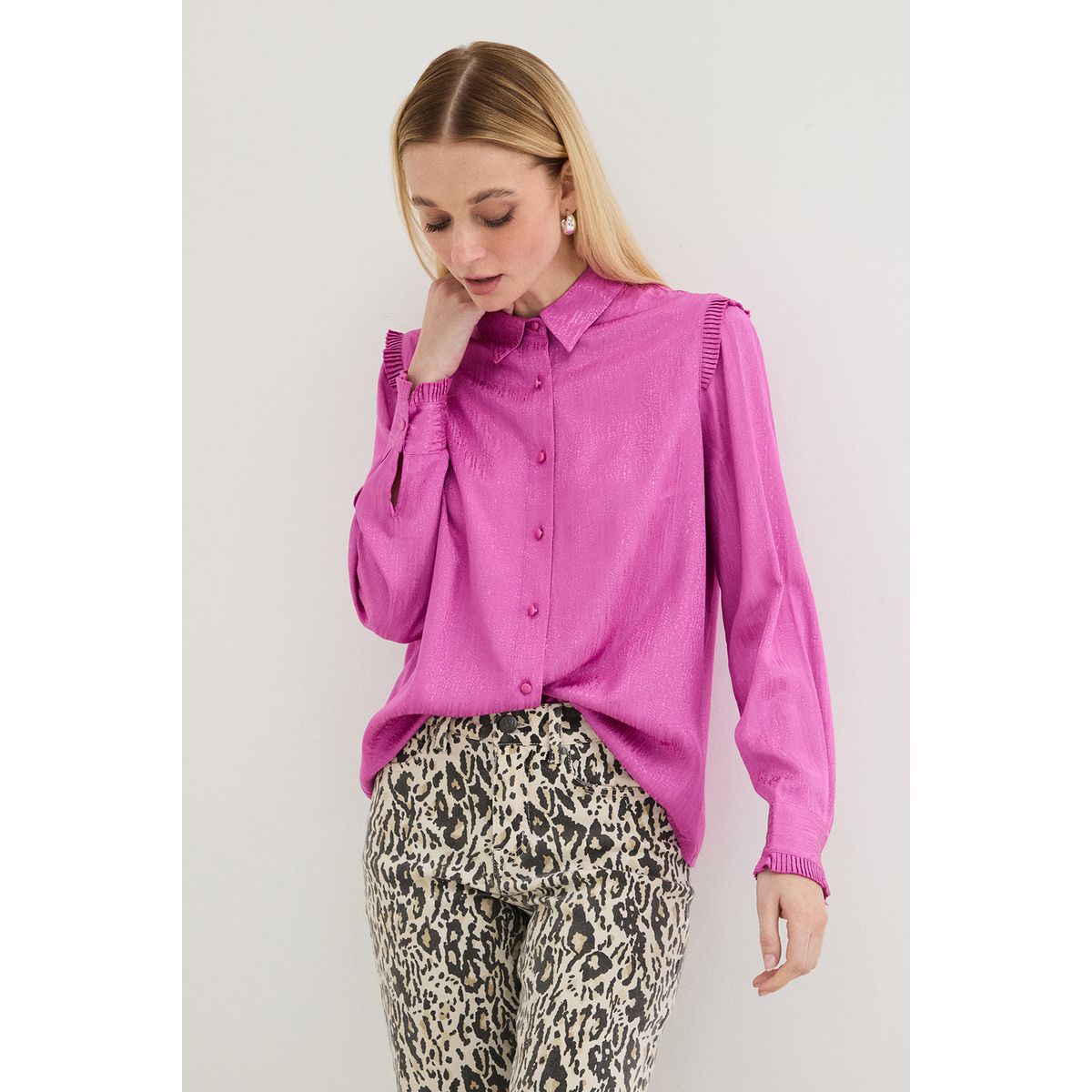 ASH - Blusa Manga Larga Morado Mujer Ash