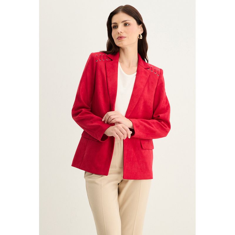 MA GRIFFE - Blazer Rojo Mujer Magriffe