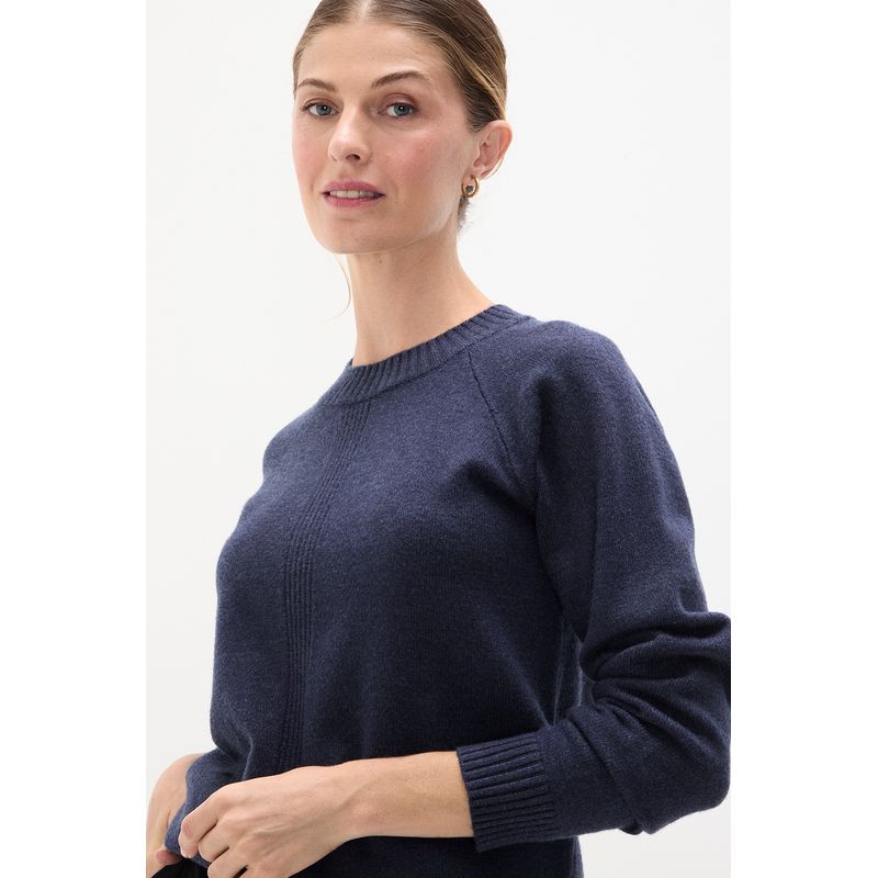 MA GRIFFE - Sweater Azul Marino Mujer Magriffe