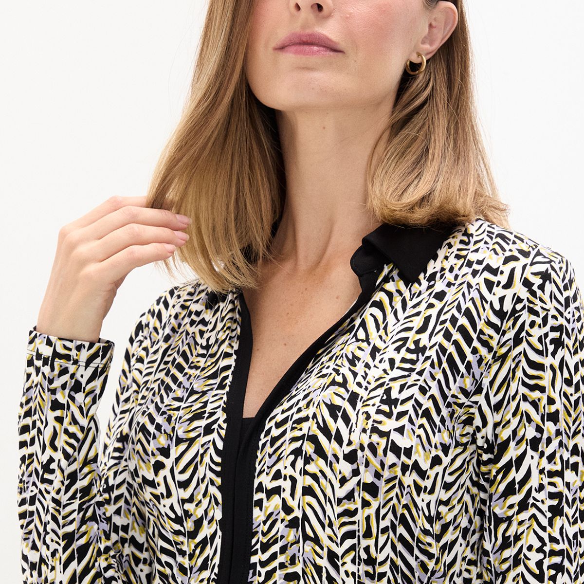 MA GRIFFE - Polera Manga Larga Crudo Mujer Magriffe