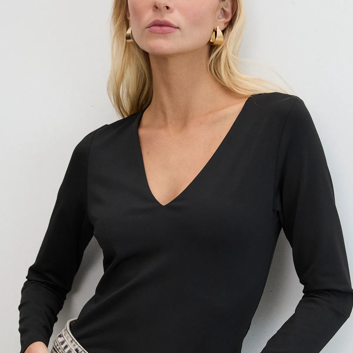 ASH - Polera Manga Larga Negro Mujer Ash
