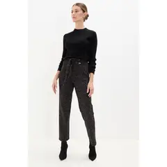 MA GRIFFE - Calza Gris Marengo Mujer Magriffe
