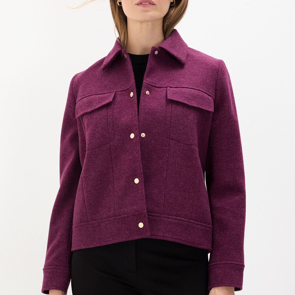 MA GRIFFE - Chaqueta Burdeo Mujer Magriffe