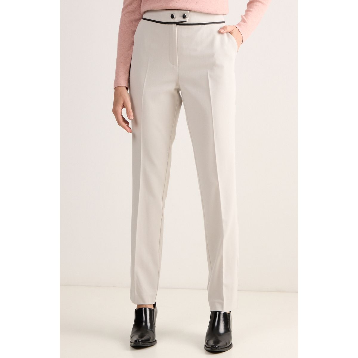 MA GRIFFE - Pantalon Gris Mujer Magriffe