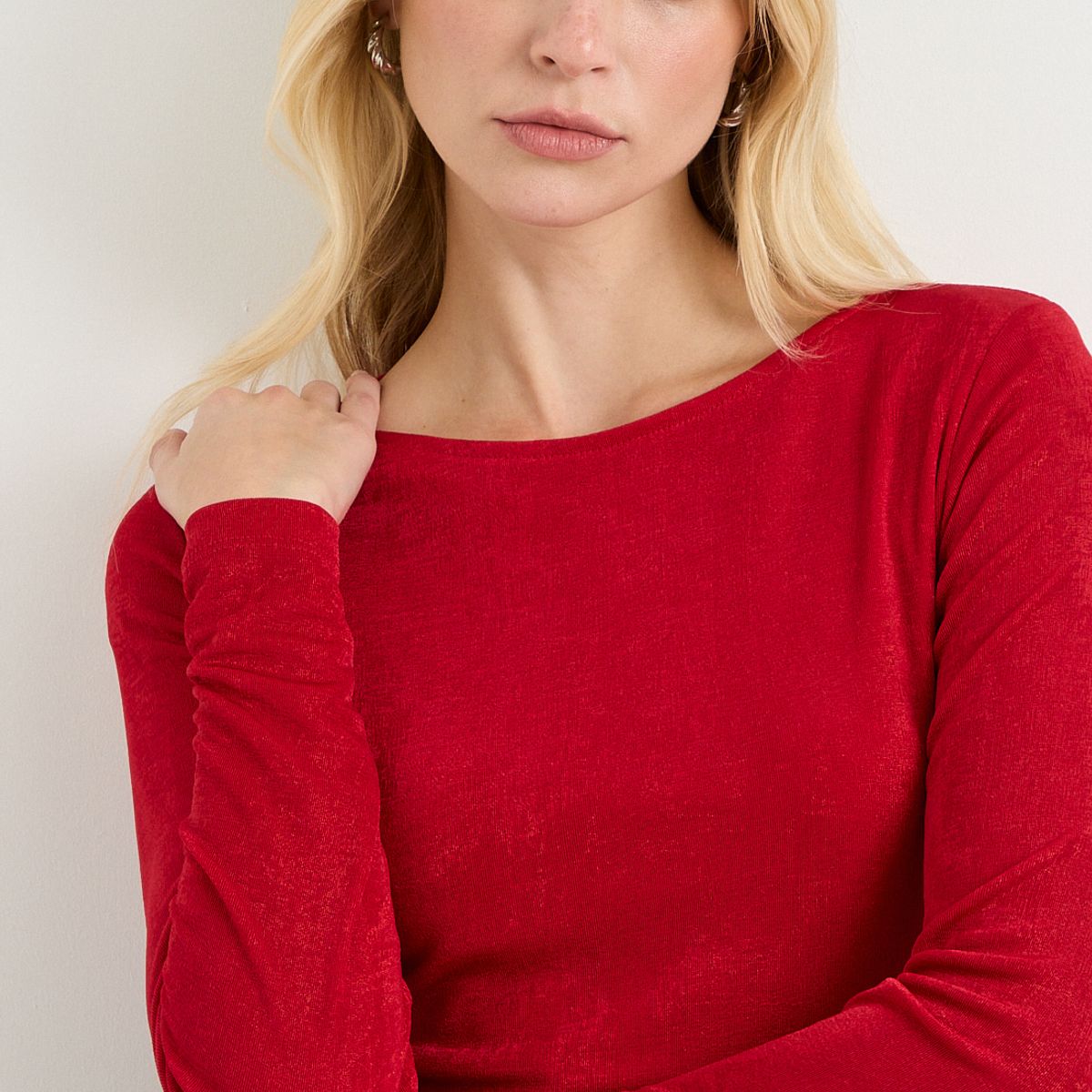 ASH - Polera Manga Larga Rojo Mujer Ash