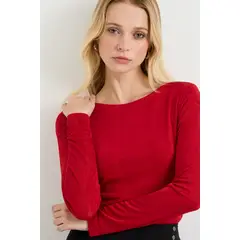 ASH - Polera Manga Larga Rojo Mujer