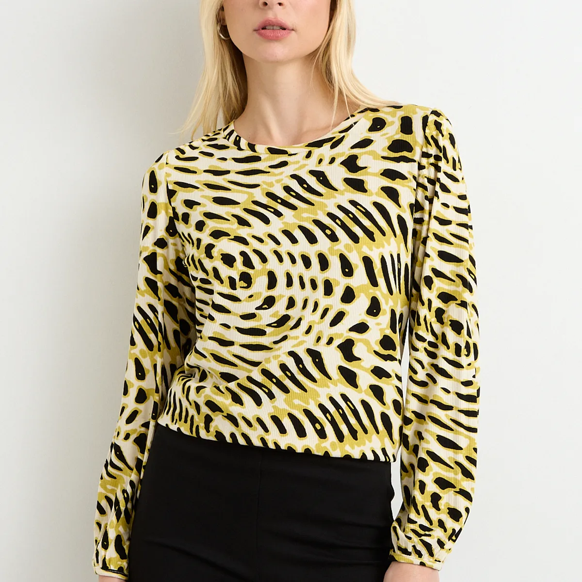 ASH - Polera Manga Larga Amarillo Mujer Ash