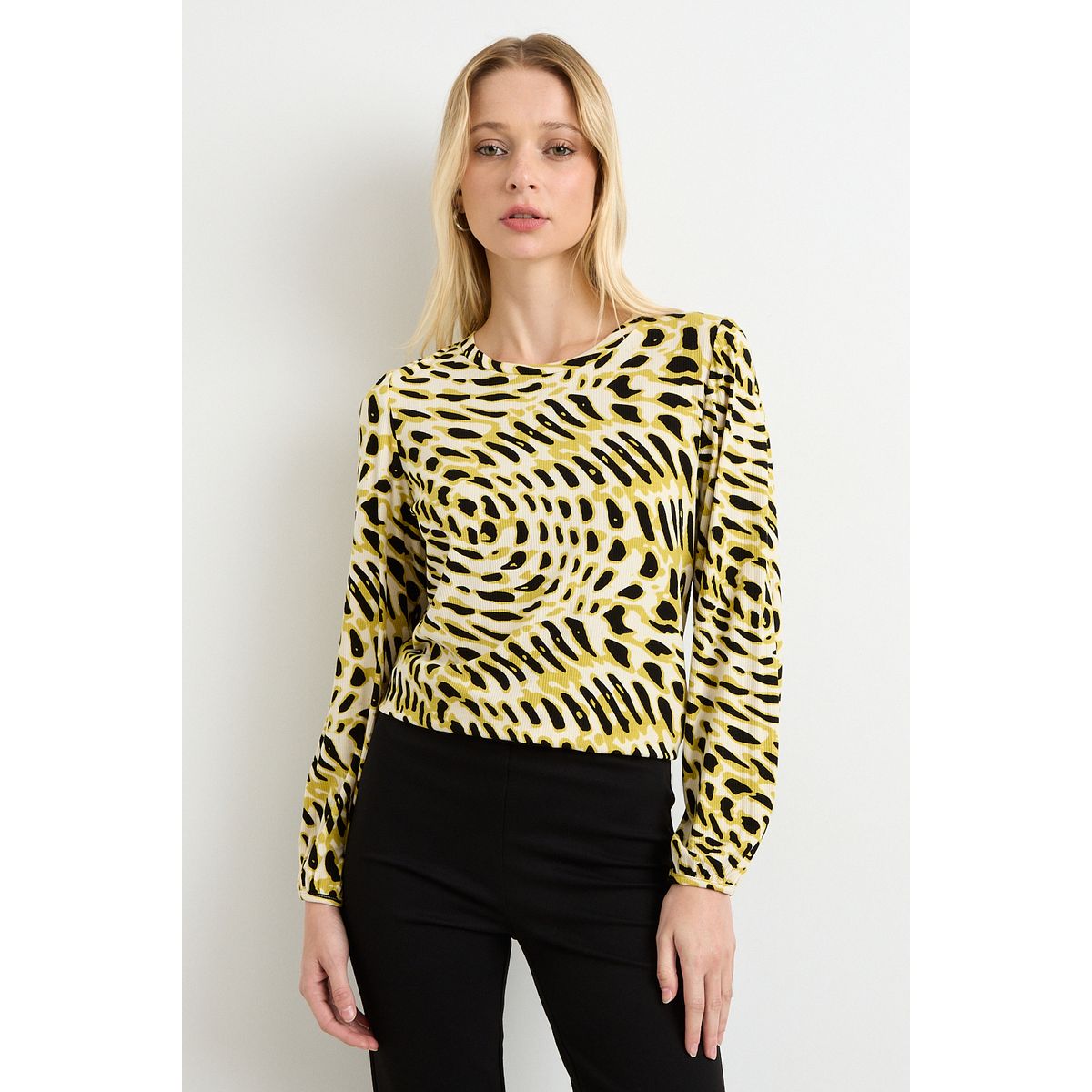 ASH - Polera Manga Larga Amarillo Mujer Ash