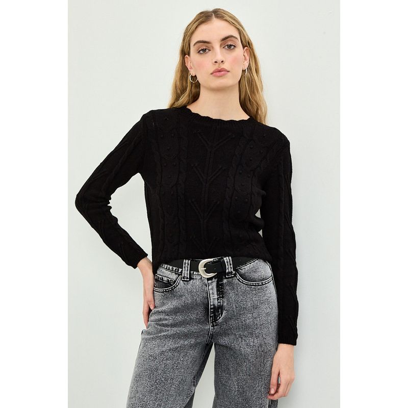 IO - Sweater Negro Mujer Io