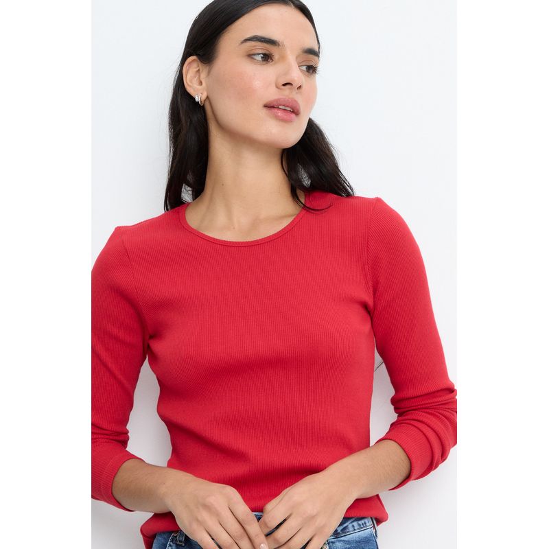IO - Polera Manga Larga Rojo Mujer Io