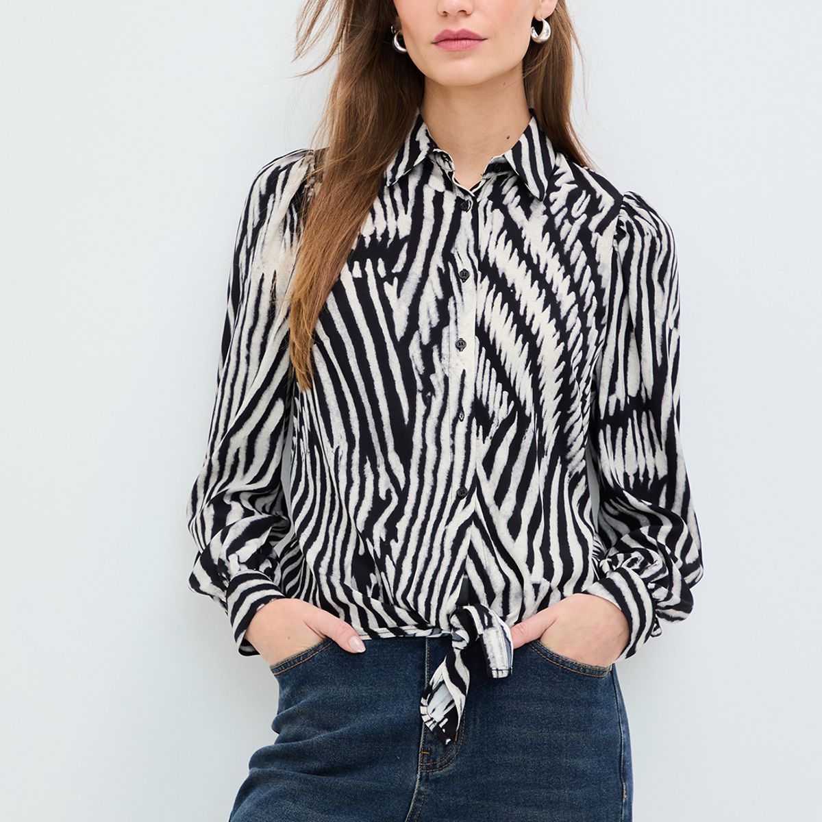 IO - Blusa Manga Larga Negro Mujer Io