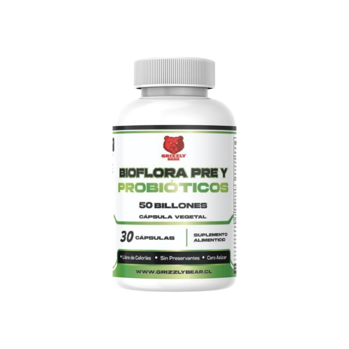 GRIZZLY - BIOFLORA PRE Y PROBIOTICOS 50 BILLONES 30 CAPSULAS - GRIZZLY BEAR