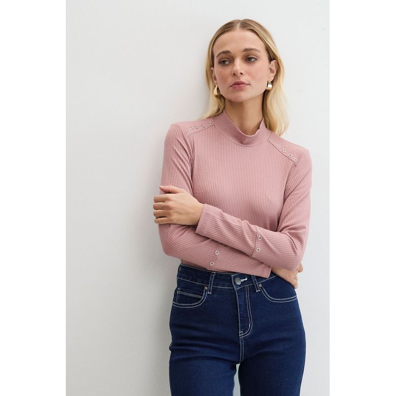 ASH - Polera Manga Larga Rosado Mujer Ash