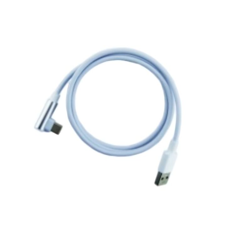 GENERICO - CABLE USB A TYPE-C CURVO 6A MVP BLANCONEGRO 1 M ALTA CALIDAD