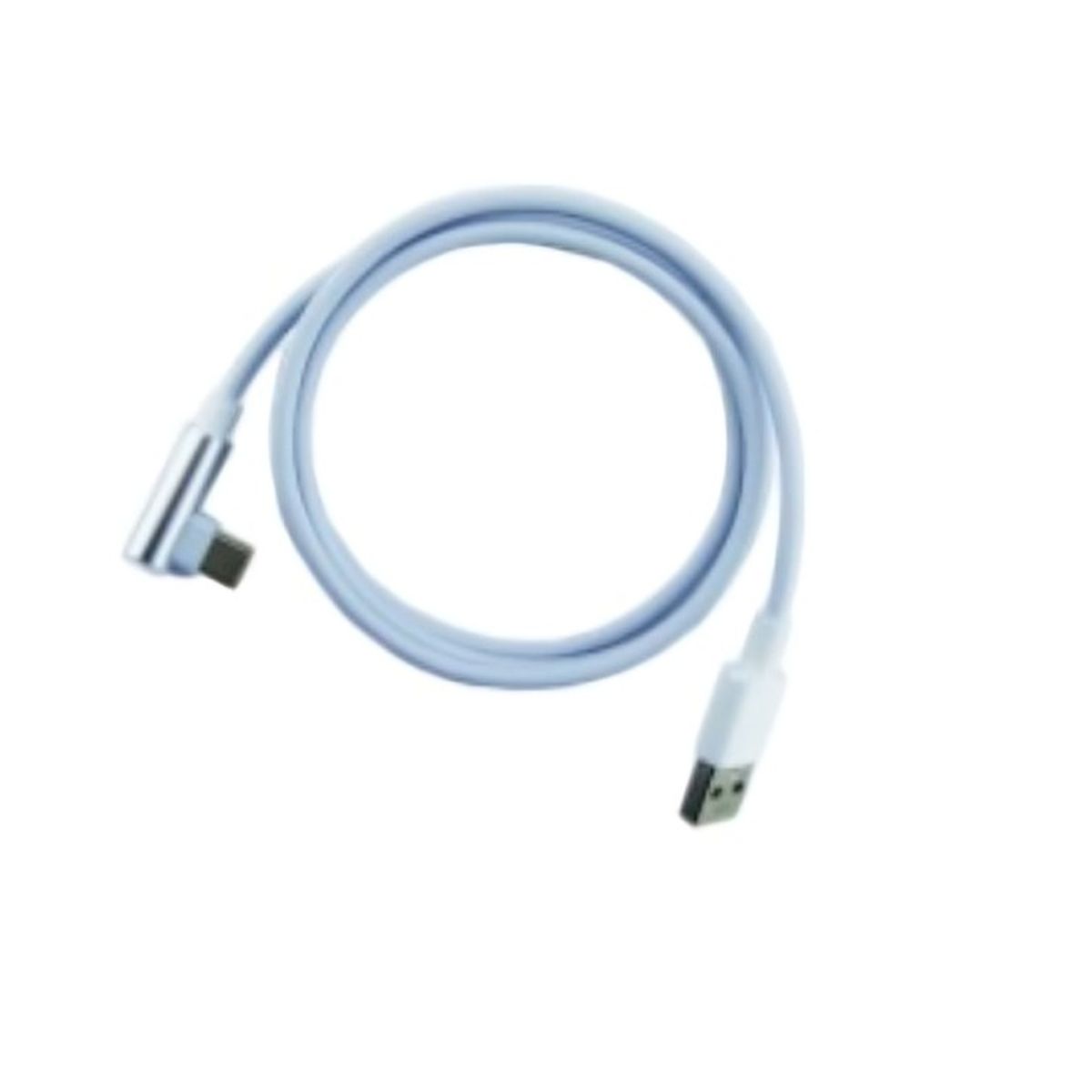 GENERICO - CABLE USB A TYPE-C CURVO 6A MVP BLANCONEGRO 1 M ALTA CALIDAD