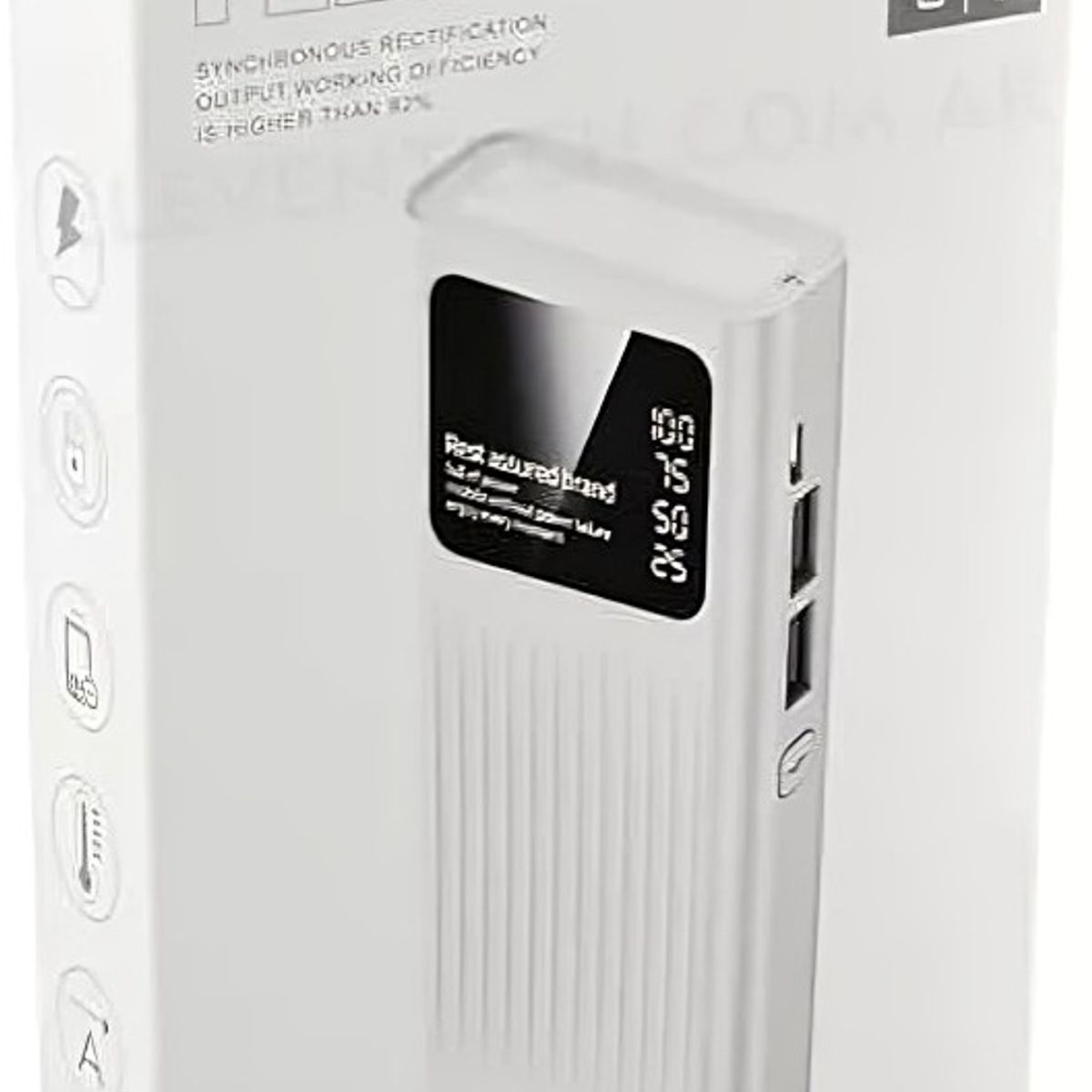 GENERICO - BATERIA EMERGENCIA 2 USB 20000 MAH CON LINTERNA INDICADOR DE CARGA