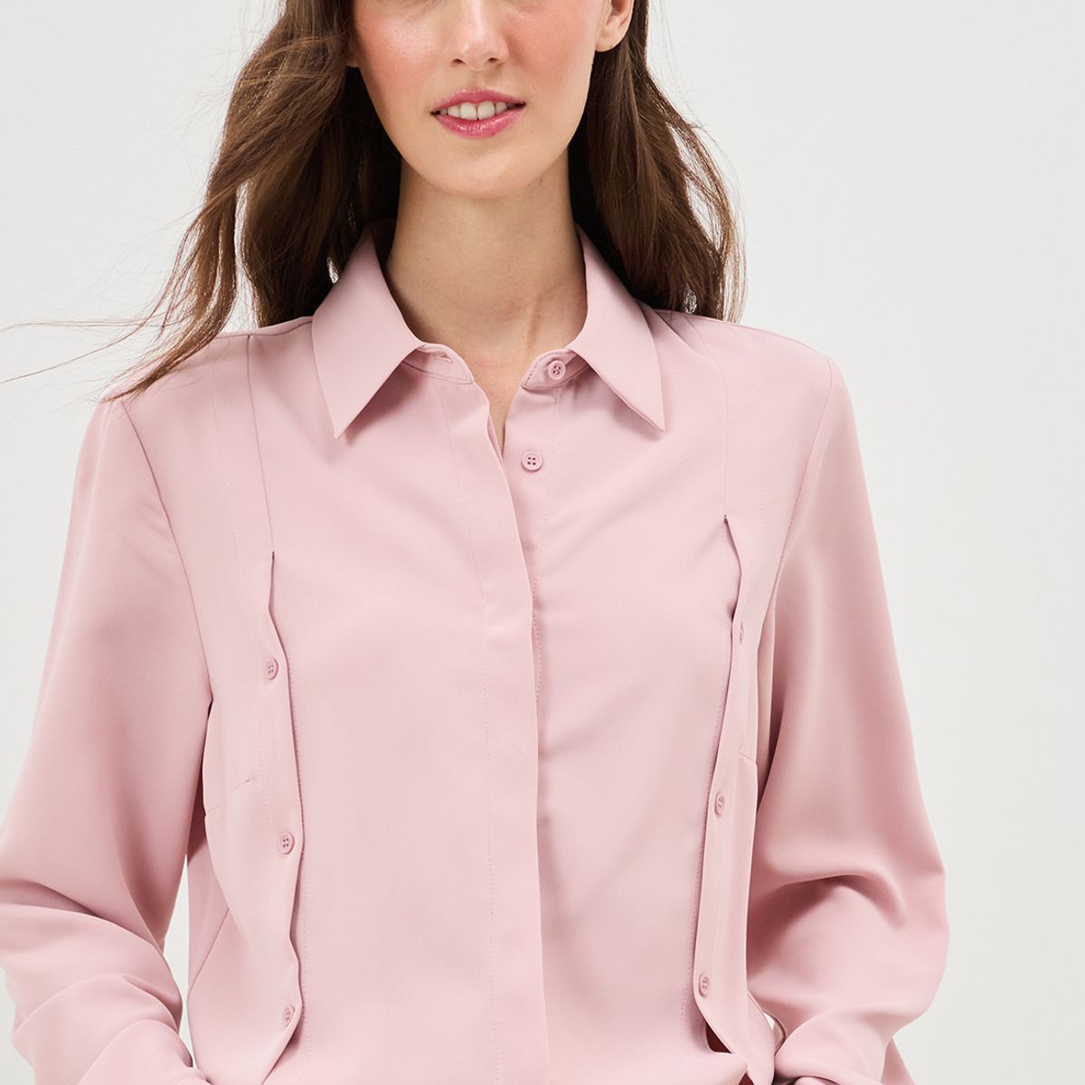 IO - Blusa Manga Larga Rosado Mujer Io